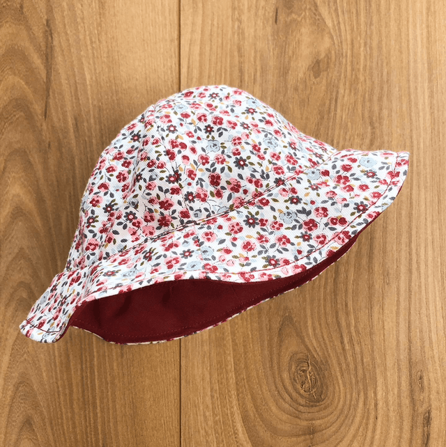 Bob 0-3 mois réversible - motif fleurs